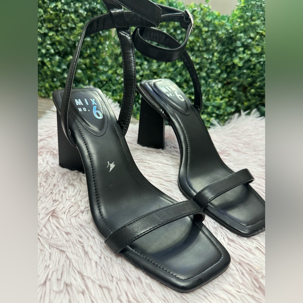 Mix No. 6 Sleek Black Block Heels